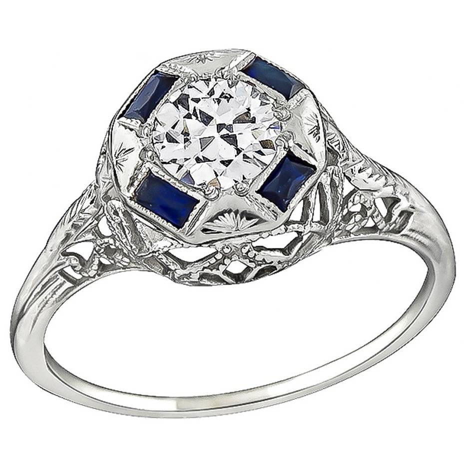 0.52 Carat Diamond Gold Engagement Ring