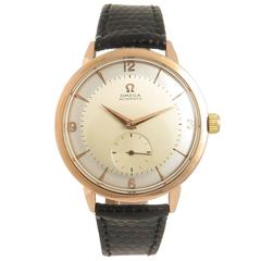 Omega Rose Gold Oversized Automatic Wristwatch 
