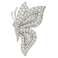 Tiffany & Co. Diamond Platinum Butterfly Brooch 