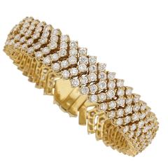 Retro Diamond Gold Tennis Bracelet