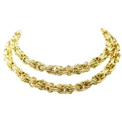 1970s Van Cleef & Arpels 30 Inch Gold Chain Necklace 