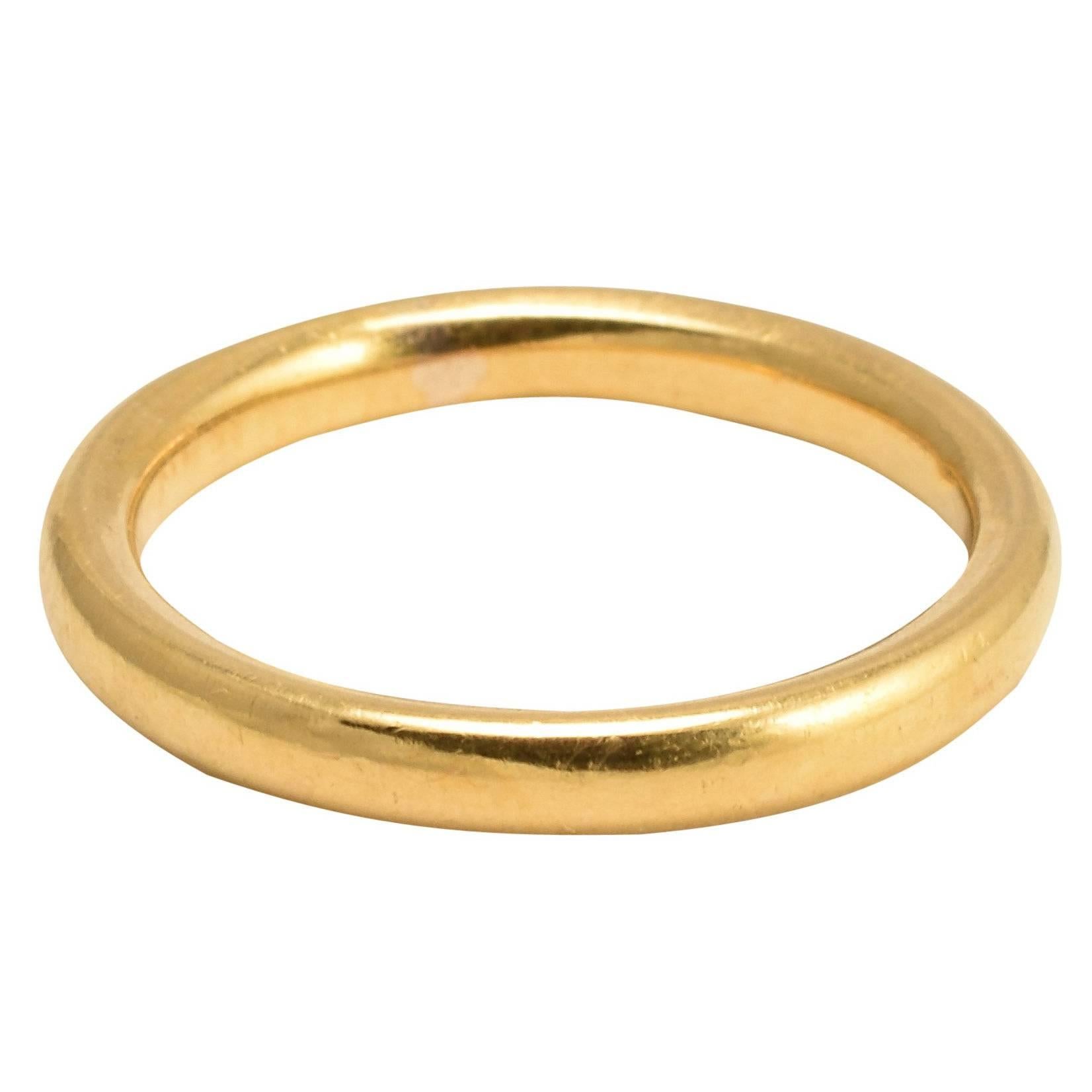 1920s 22k Gold Wedding Band