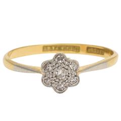 Art Deco Diamond Daisy Ring