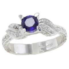 Luise Sapphire Diamonds White Gold Ring 1