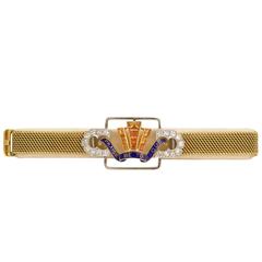 Antique Victorian Praise Be To God Citrine Diamond gold Bracelet