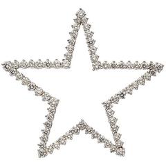 Tiffany & Co. Diamond Platinum Star Brooch 3