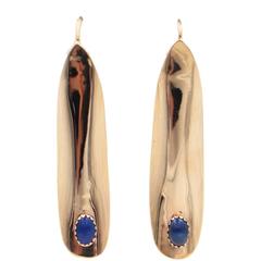 Victor Atyas Lapis Gold Earrings 5