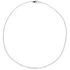Diamond Platinum Line Necklace