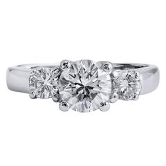 Diamond platinum Three Stone Engagement Ring