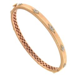 Diamond Gold Hinged Bracelet