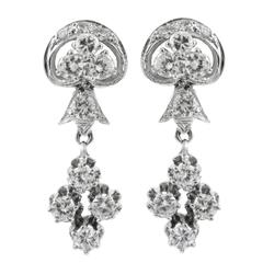 Diamond Gold Dangle Earrings 6