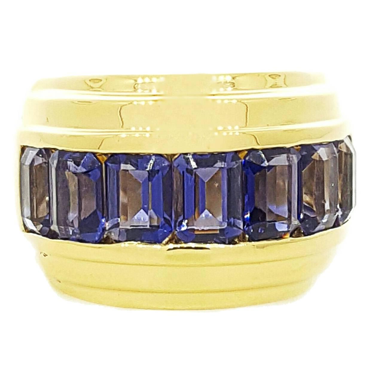 David Yurman Tanzanite Gold Ring