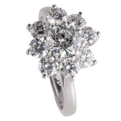 Boodles Diamond Platinum Cluster Ring 