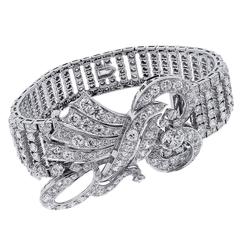 Old European Diamond Platinum Bracelet 12