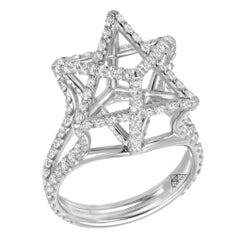 Diamond Ring 2.02 Carats Platinum Merkaba Star