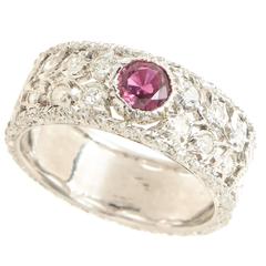 Buccellati Ruby Diamond Gold Band Ring 9