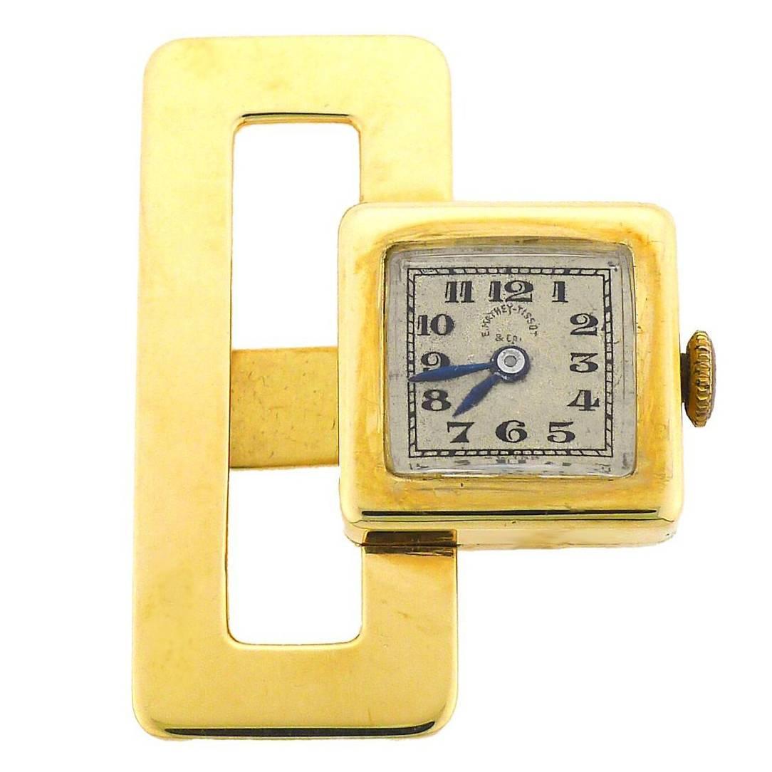 1920s Tissot Yellow Gold Mechanical Movement Lapel Watch 