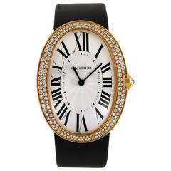 Cartier rose gold Diamond Baignoire Wristwatch 11