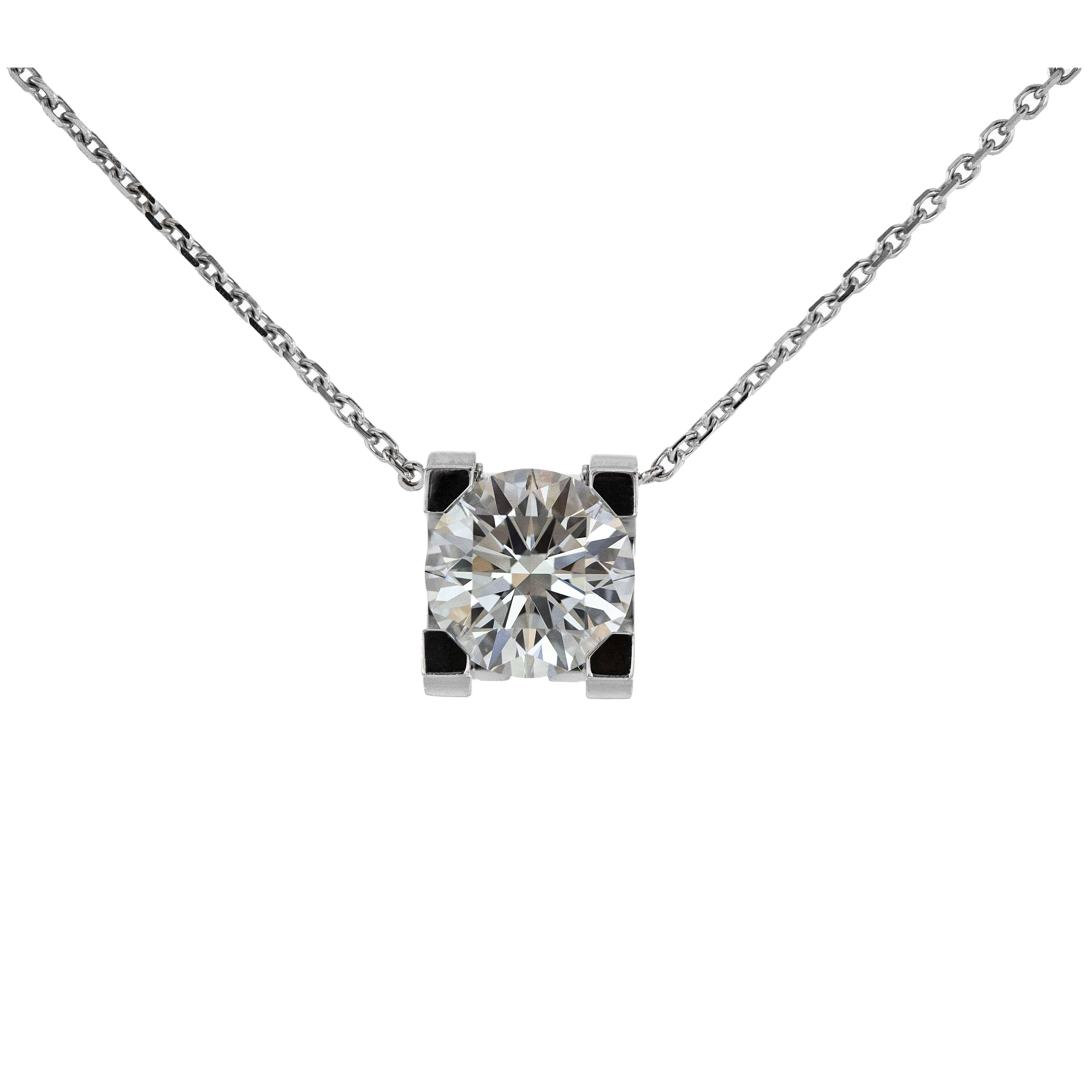 Cartier GIA Certified 1.70 Carat Diamond ‘C de Cartier’ Pendant