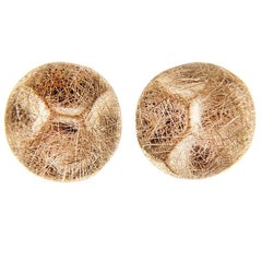 Jona Brushed 18 Karat Rose Gold Stud Earrings