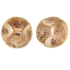 Jona Brushed Rose Gold Stud Earrings 11