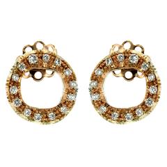Rose Gold Circle Earrings