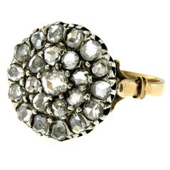 Diamond Gold Cluster Ring