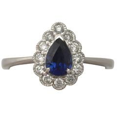 2010s Sapphire and Diamond White Gold Cocktail Ring 11