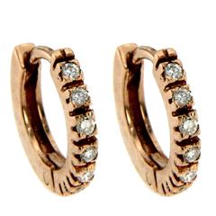 Gold Diamond Hoop Earrings