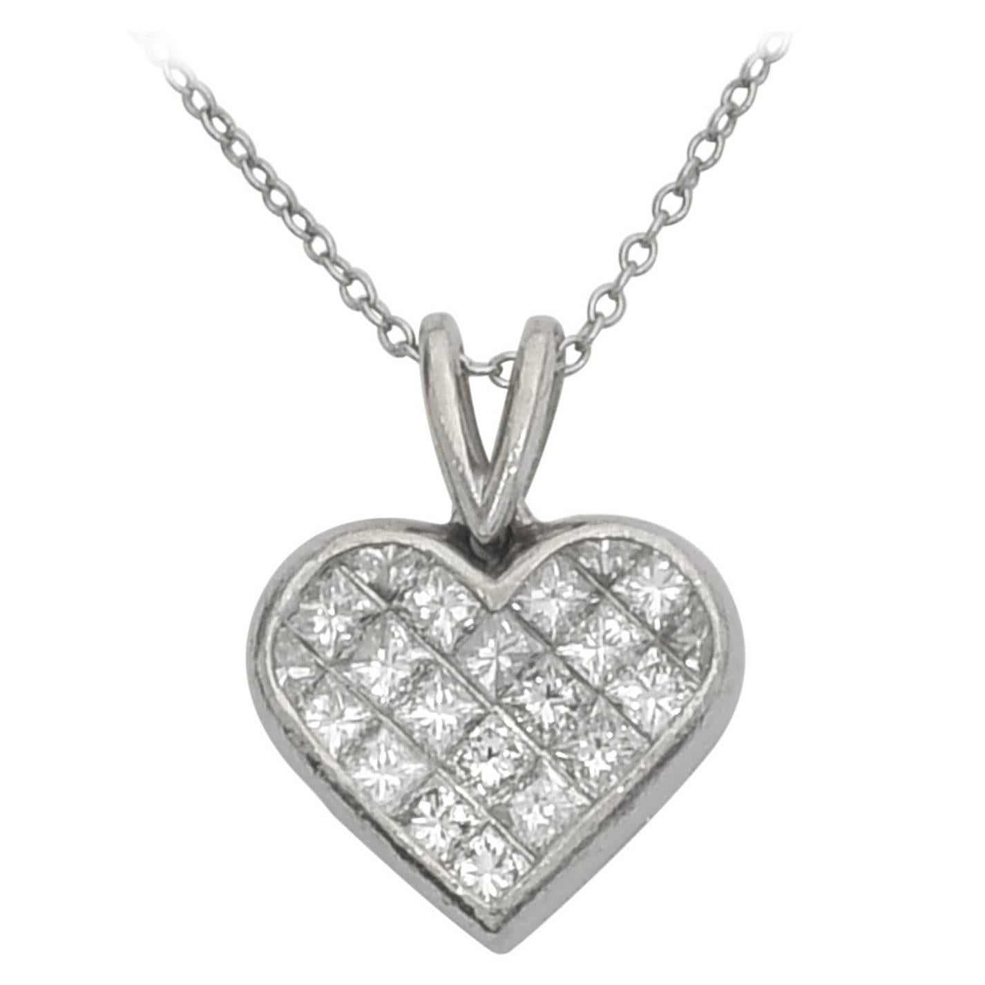 Ritani Diamond platinum Heart Pendant