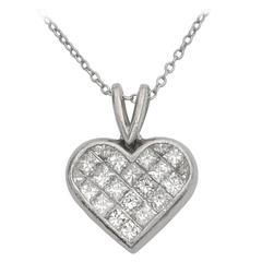 Ritani Diamond platinum Heart Pendant 1
