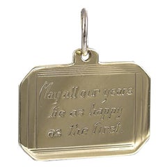 Antique First Anniversary Gold Charm