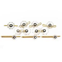 Antique Edwardian Rock Crystal diamond gold platinum Dress Set