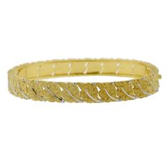 Buccellati Gold Leaf Motif Bangle Bracelet 6