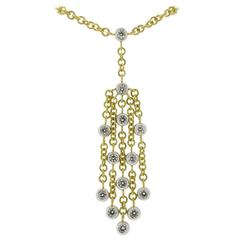 Buccellati Diamond Gold Tassel Pendant Necklace 7
