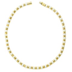 Used Chanel Pearl Bead Gold Necklace