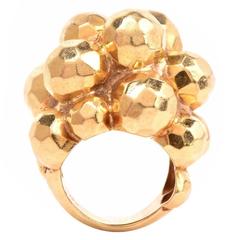 Vintage Heavy Bombe Gold Dome Ring