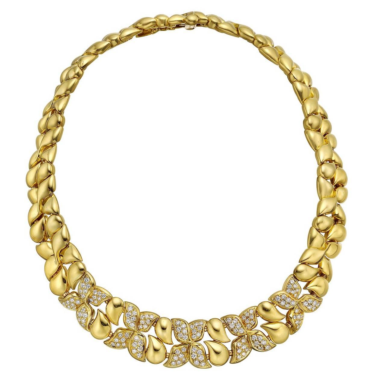 Arfan Diamond Gold Collar Necklace