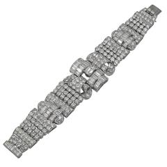 1950s Diamond platinum Bracelet 3