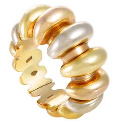 Bulgari Celtica Three Color Gold Band Ring