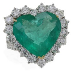 Diamonds Emerald Heart Fashion Ring