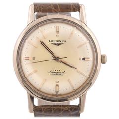 Vintage Longines Rose Gold Conquest Automatic Wristwatch