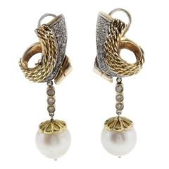 Luise Diamonds and Australian Pearls Earrings 12