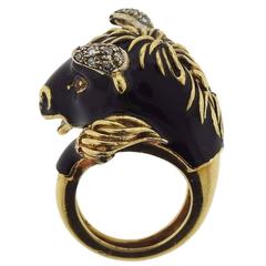 Frascarolo Modele Depose Enamel Diamond Gold Bull Ring