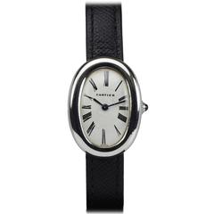 Rare Cartier Ladies Platinum Baignoire Wristwatch