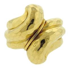 Henry Dunay Gold hand hammered ring