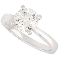 GIA Certified Round Brilliant Cut Diamond Ring 1.60 Carat 8