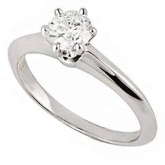 Tiffany & Co. Round Brilliant Cut Diamond Ring 0.54 Carat