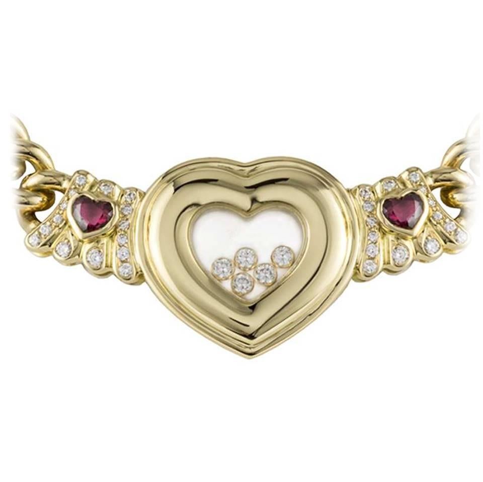 Chopard Gold Happy Diamonds Necklace