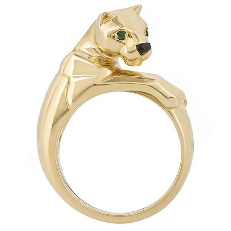 Cartier Panther Ring Gold and Emerald